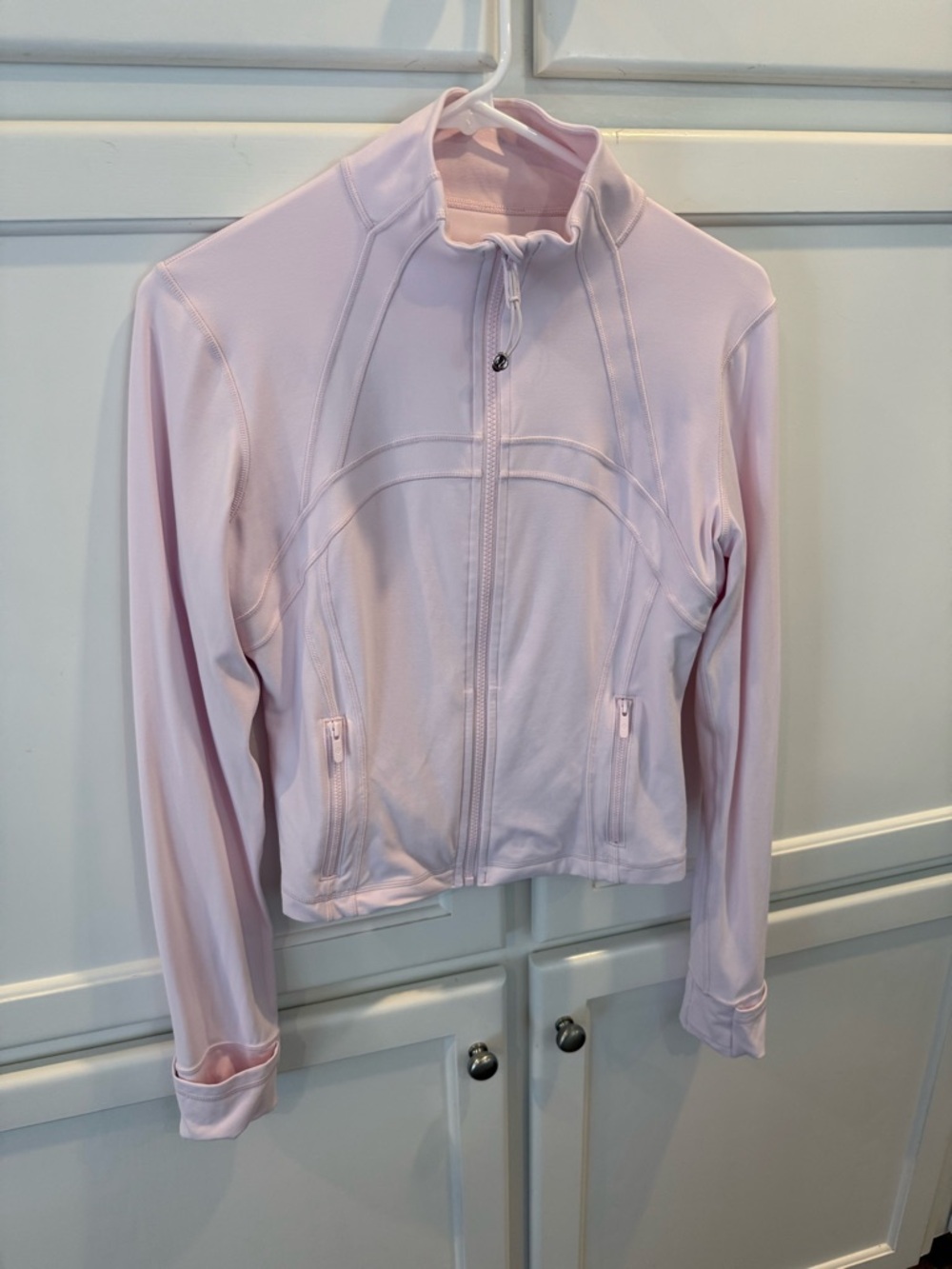 lululemon Light Pink Full-Zip Define Nulu Crop Jacket sz 10